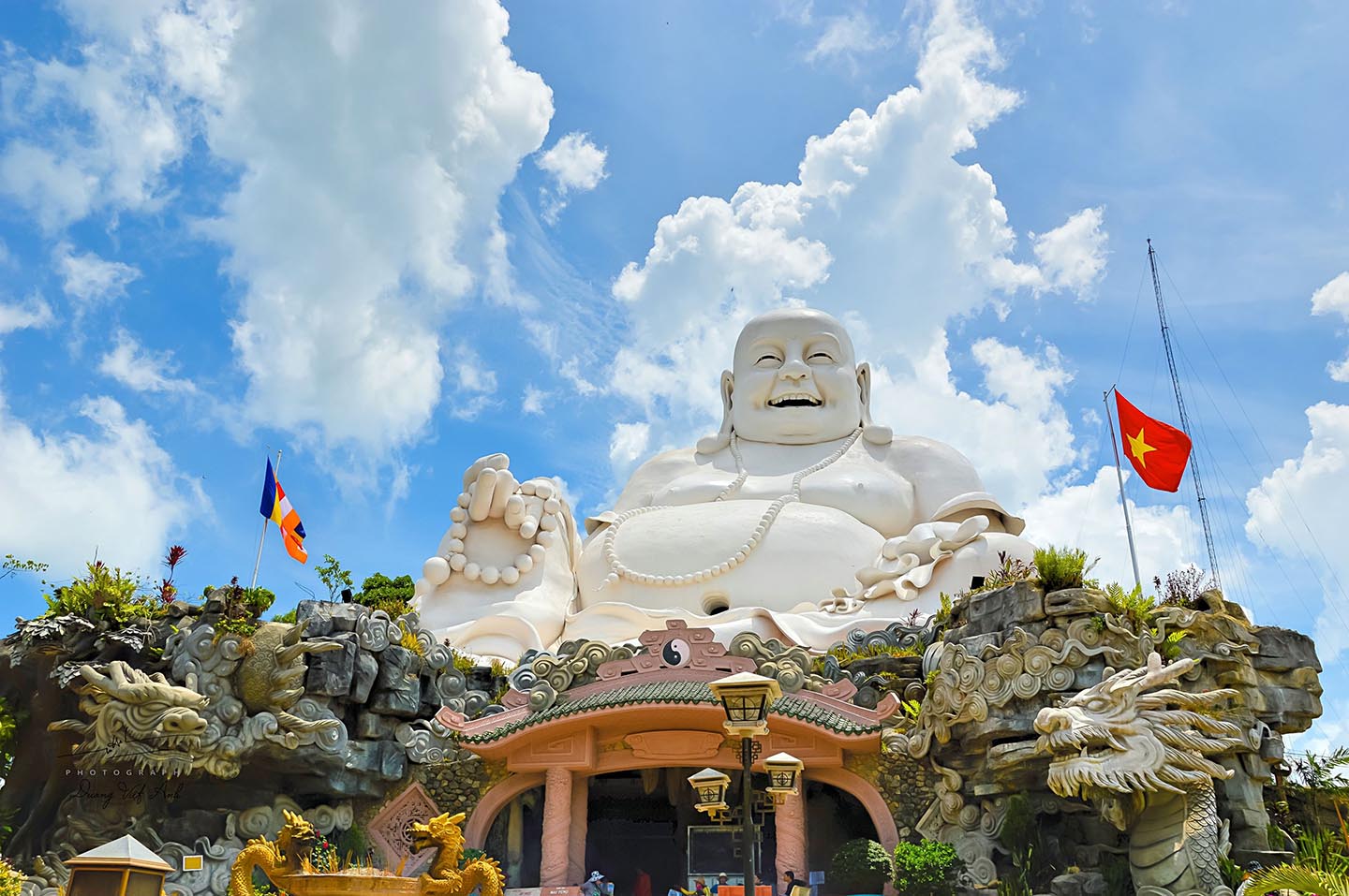 The biggest Maitreya statue in Asia on Cam mountain